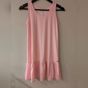 Girls Vineyard Vines Performance Pink Ruffle Dress